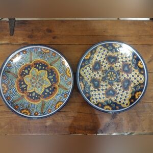 Lot of 2: Talavera 11.5" Decorative Pottery Plates
